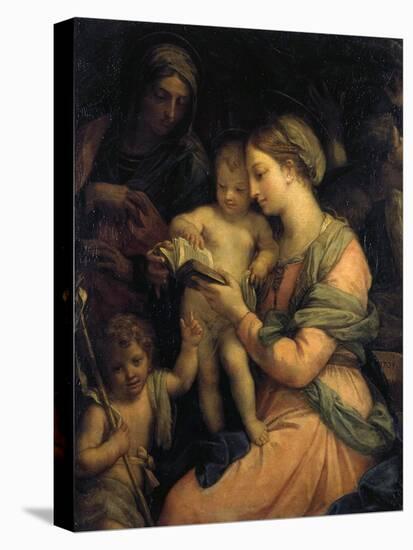 Madonna Teaching the Infant Christ Reading, 1705-Carlo Maratta-Stretched Canvas