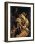 Madonna Teaching the Infant Christ Reading, 1705-Carlo Maratta-Framed Giclee Print