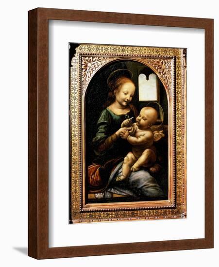 'Madonna with a Flower', (Madonna Benois), 1478-Leonardo Da Vinci-Framed Giclee Print