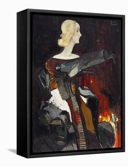 Madonna with a Machine Gun, 1932-Karlis Padegs-Framed Stretched Canvas