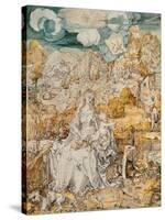 Madonna with a Multitude of Animals. Watercolour.-Albrecht Dürer-Stretched Canvas