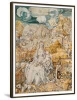 Madonna with a Multitude of Animals. Watercolour.-Albrecht Dürer-Framed Premium Giclee Print