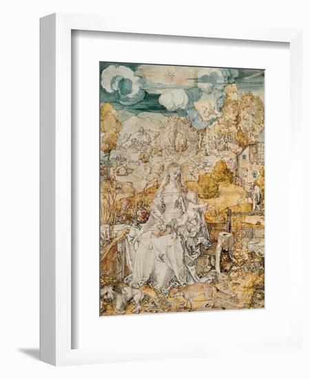 Madonna with a Multitude of Animals-Albrecht Dürer-Framed Giclee Print
