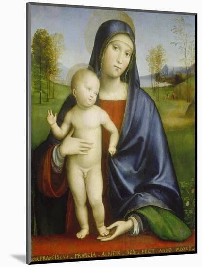 Madonna with Child, 1517-Francesco Francia-Mounted Giclee Print