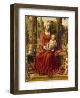 Madonna with Child and Angel Musicians, Central Panel of Malvern Triptych, 1511-1515-Jan Gossaert-Framed Giclee Print