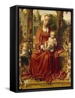 Madonna with Child and Angel Musicians, Central Panel of Malvern Triptych, 1511-1515-Jan Gossaert-Framed Stretched Canvas