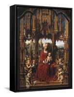 Madonna with Child and Angel Musicians, Central Panel of Malvern Triptych-Jan Gossaert-Framed Stretched Canvas