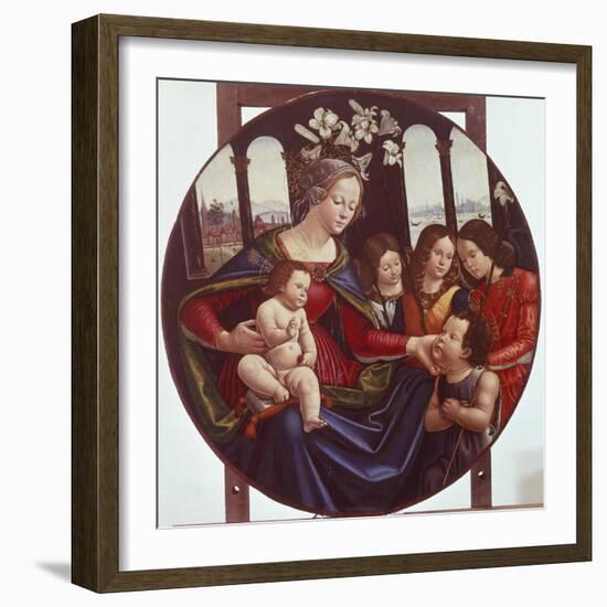 Madonna with Child and Angels-Sebastiano Mainardi-Framed Giclee Print
