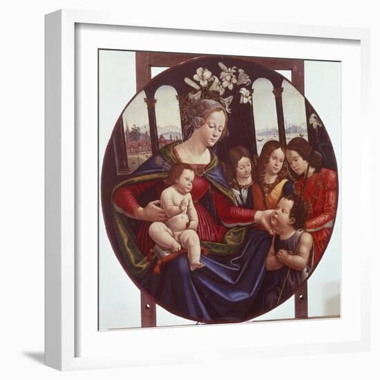 Madonna with Child and Angels-Sebastiano Mainardi-Framed Giclee Print