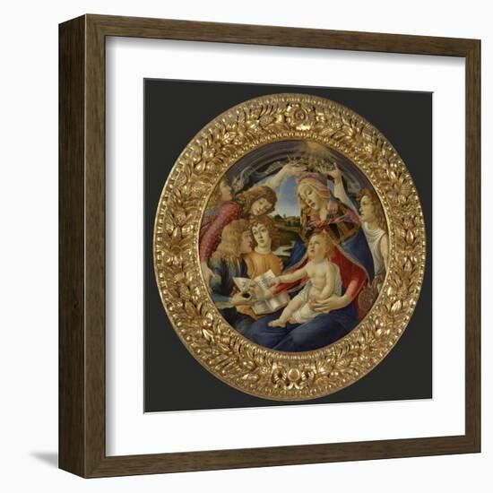 Madonna with Child and Five Angels-Sandro Botticelli-Framed Art Print