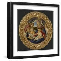 Madonna with Child and Five Angels-Sandro Botticelli-Framed Art Print