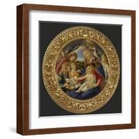 Madonna with Child and Five Angels-Sandro Botticelli-Framed Art Print