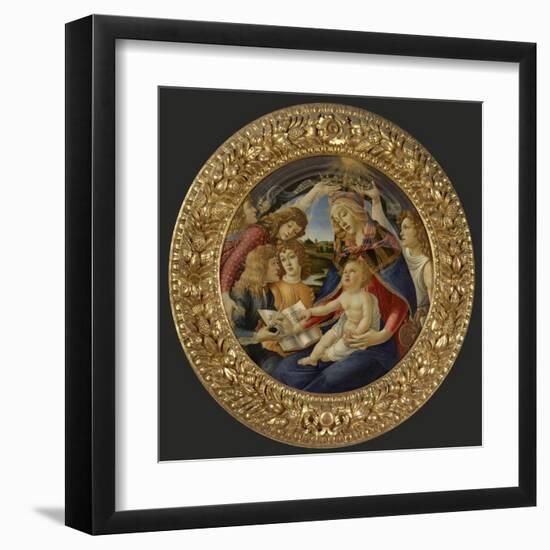 Madonna with Child and Five Angels-Sandro Botticelli-Framed Art Print