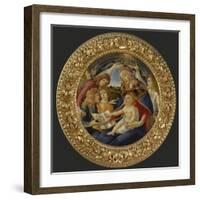 Madonna with Child and Five Angels-Sandro Botticelli-Framed Art Print