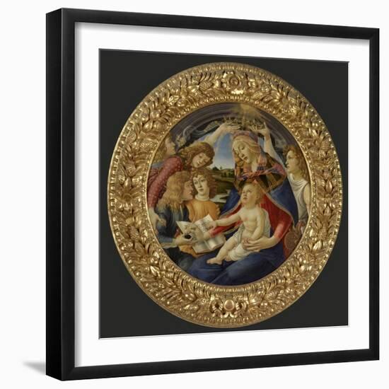 Madonna with Child and Five Angels-Sandro Botticelli-Framed Art Print