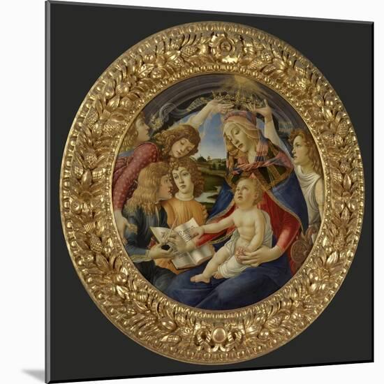 Madonna with Child and Five Angels-Sandro Botticelli-Mounted Art Print