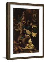 Madonna with Child and Saint Dominic-Gaetano Lapis-Framed Art Print