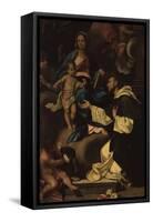 Madonna with Child and Saint Dominic-Gaetano Lapis-Framed Stretched Canvas