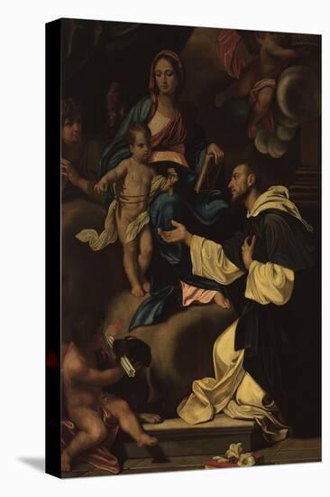 Madonna with Child and Saint Dominic-Gaetano Lapis-Stretched Canvas