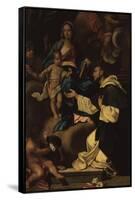 Madonna with Child and Saint Dominic-Gaetano Lapis-Framed Stretched Canvas