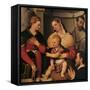 Madonna with Child and Saints Catherine-Giovan Battista Moroni-Framed Stretched Canvas