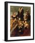 Madonna with Child and Saints Gregory the Great, Nicholas and Lucy-Amico Aspertini-Framed Giclee Print