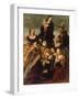 Madonna with Child and Saints Gregory the Great, Nicholas and Lucy-Amico Aspertini-Framed Giclee Print