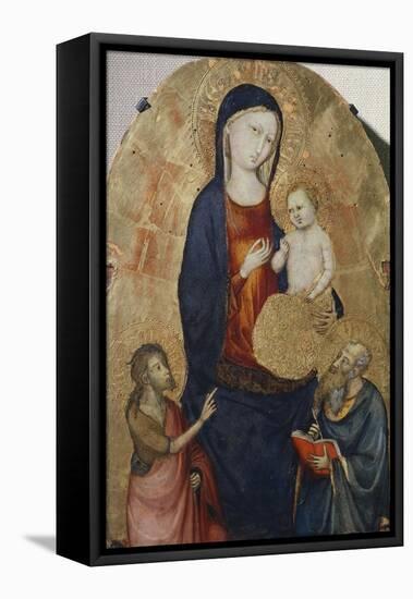 Madonna with Child and Saints John the Baptist and John the Evangelist-Bicci di Lorenzo-Framed Stretched Canvas