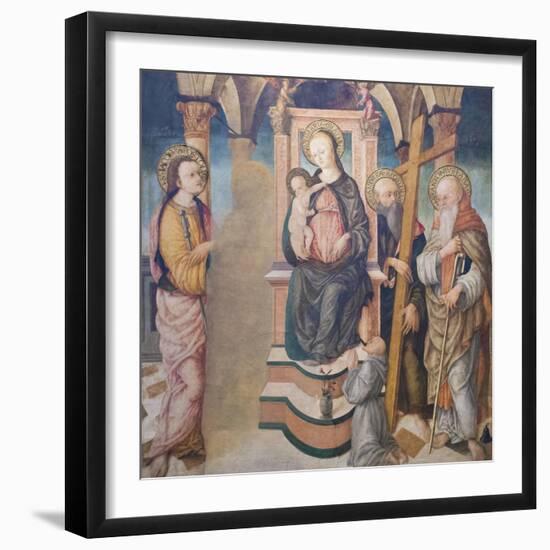 Madonna with Child and Saints, Nicola Di Maestro Antonio D'Ancona, Vatican Museums, Rome, Italy-null-Framed Giclee Print