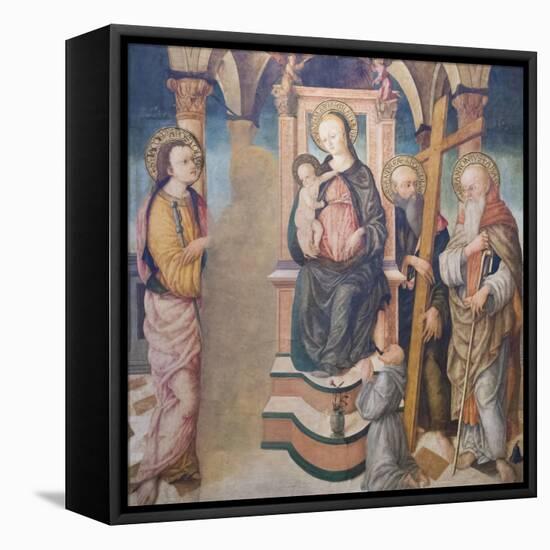 Madonna with Child and Saints, Nicola Di Maestro Antonio D'Ancona, Vatican Museums, Rome, Italy-null-Framed Stretched Canvas