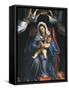 Madonna with Child and Saints Stephen-Lorenzo Lotto-Framed Stretched Canvas