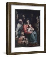 Madonna with Child and Saints-Luca Cambiaso-Framed Giclee Print