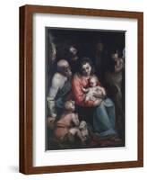 Madonna with Child and Saints-Luca Cambiaso-Framed Giclee Print