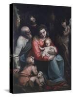 Madonna with Child and Saints-Luca Cambiaso-Stretched Canvas