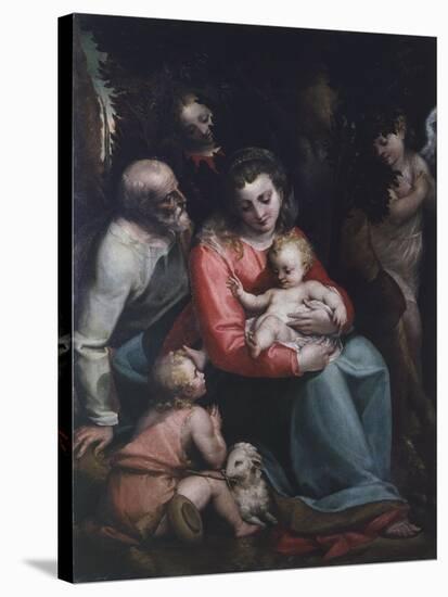 Madonna with Child and Saints-Luca Cambiaso-Stretched Canvas