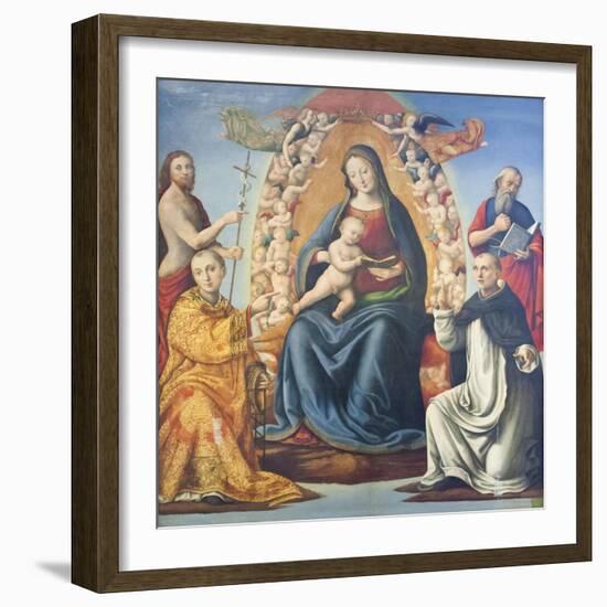 Madonna with Child and Saints-null-Framed Giclee Print