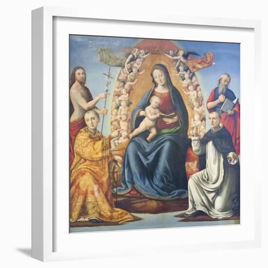 Madonna with Child and Saints-null-Framed Giclee Print