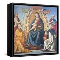 Madonna with Child and Saints-null-Framed Stretched Canvas