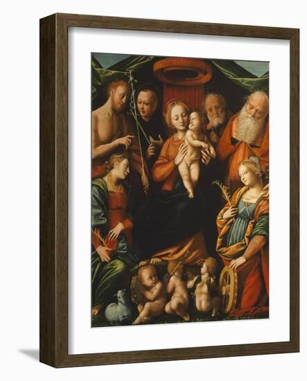 Madonna with Child and Saints-null-Framed Giclee Print