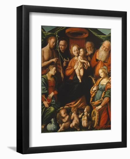 Madonna with Child and Saints-null-Framed Giclee Print