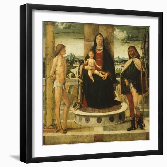 Madonna with Child and Saints-null-Framed Giclee Print