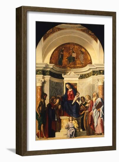 Madonna with Child and Saints-Giovanni Battista Cima Da Conegliano-Framed Giclee Print