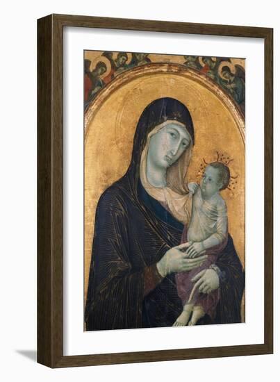 Madonna with Child and Six Angels, 1300-1305-null-Framed Giclee Print