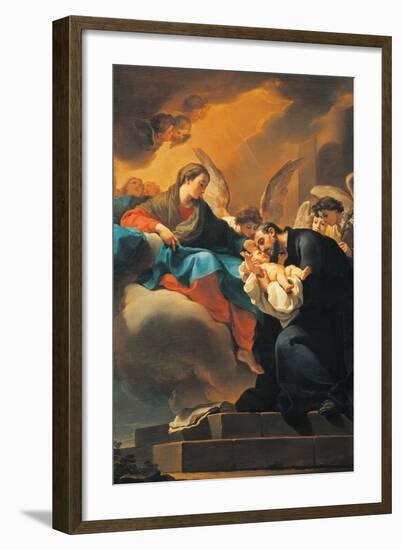 Madonna with Child and St Cajetan-Gaetano Gandolfi-Framed Giclee Print