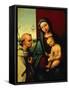 Madonna with Child and St Francis-null-Framed Stretched Canvas