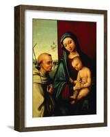 Madonna with Child and St Francis-null-Framed Giclee Print
