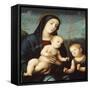 Madonna with Child and St John the Baptist-Francesco Francia-Framed Stretched Canvas