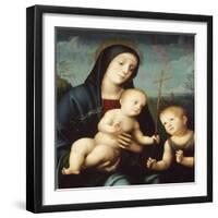 Madonna with Child and St John the Baptist-Francesco Francia-Framed Giclee Print