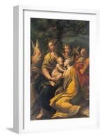 Madonna with Child and Sts. Augustine, Jerome, Margaret and an Angel-Parmigianino-Framed Giclee Print