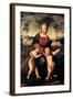 Madonna with Child and the Infant John the Baptist (Madonna of Goldfinch)-Sanzio Raffaello-Framed Giclee Print